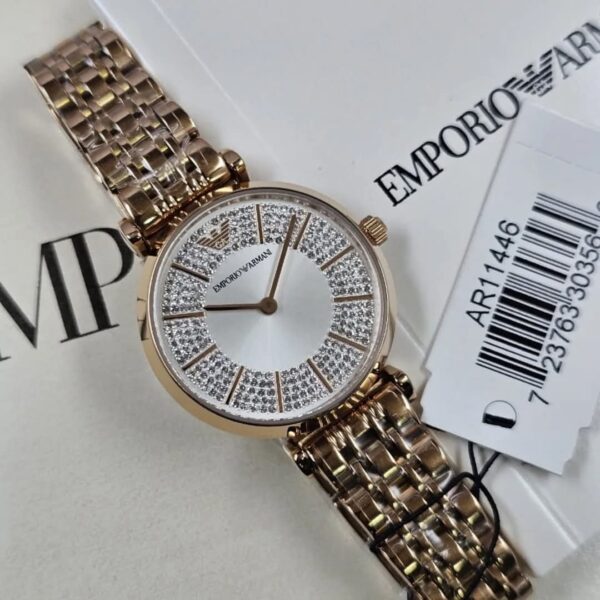 Emporio Armani Gianni T-Bar Crystals Watch For Women - AR11446